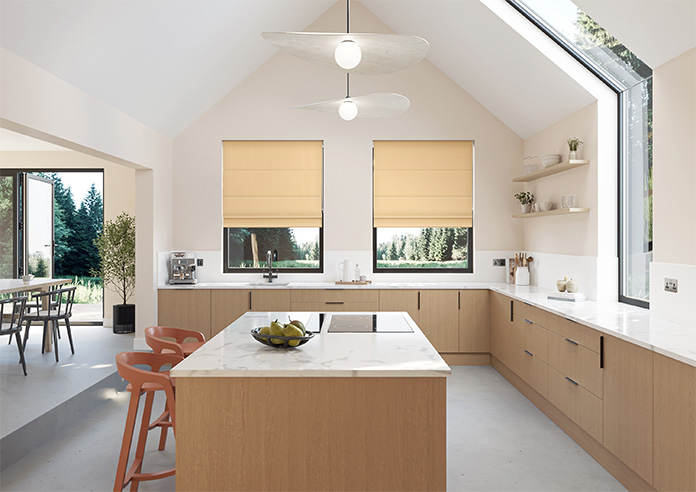 Kyoto Faux Silk, Natural - Twist&Fit Roman Blind - Image 8